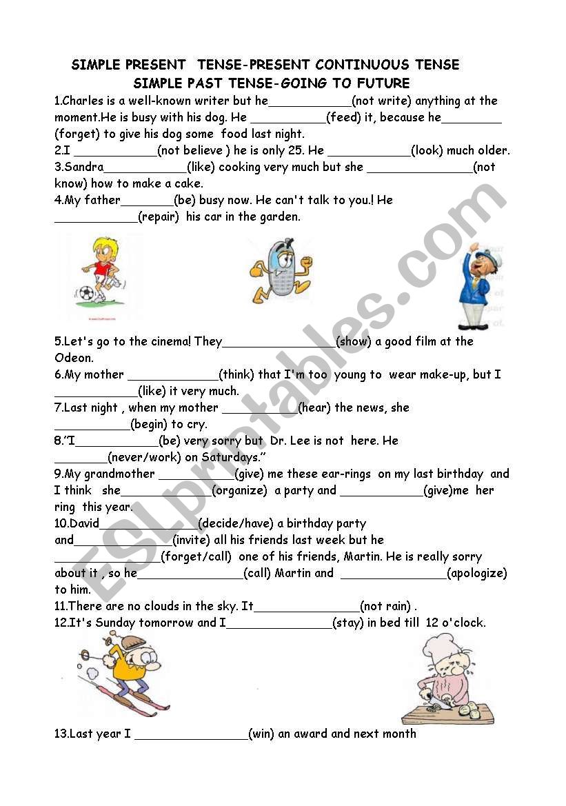 tenses worksheet