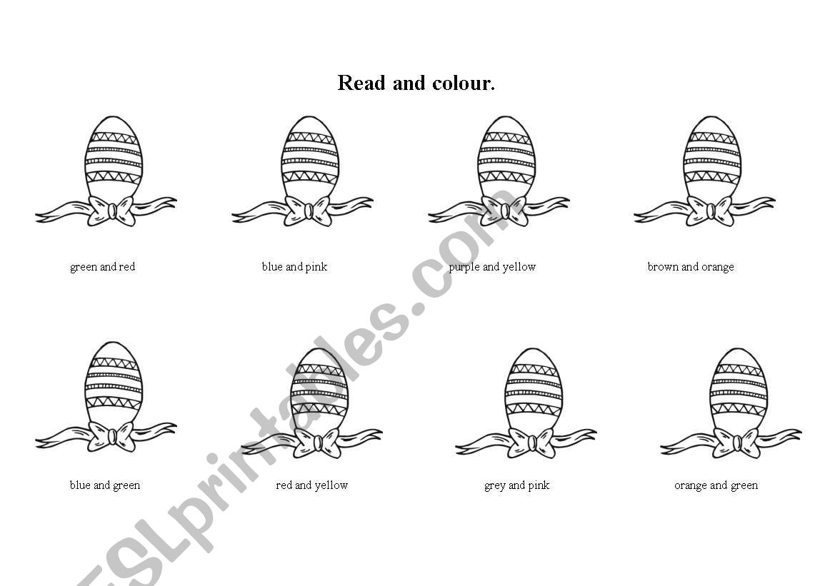 EASTER worksheet