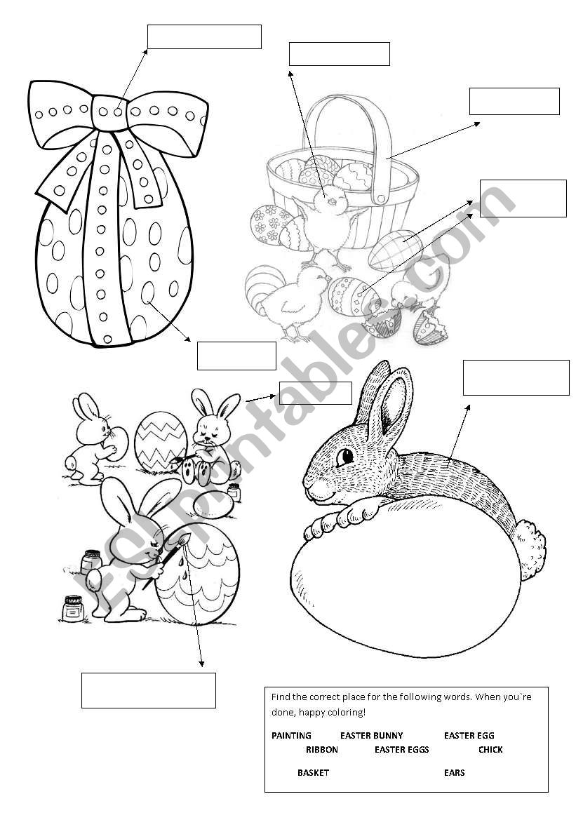 EASTER VOCABULARY! worksheet