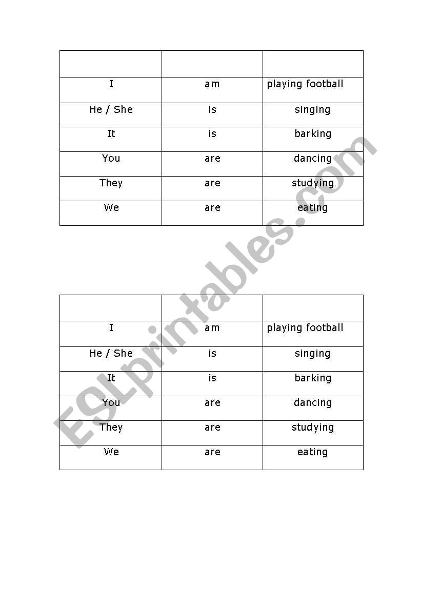 Verb to be form worksheet