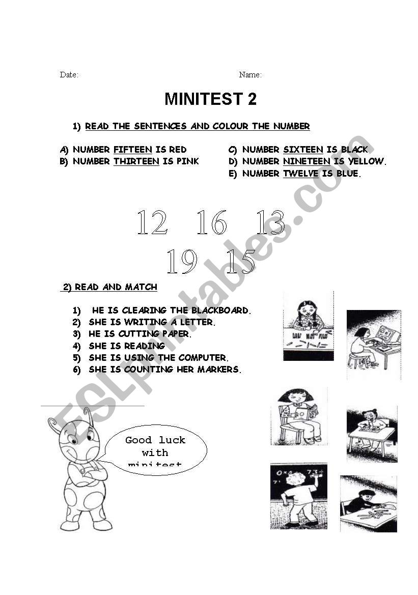 Numbers 10 - 20 and school actions