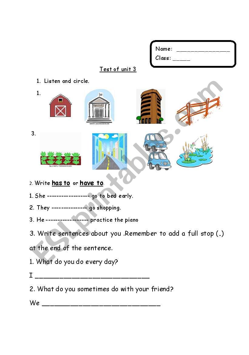 city and country worksheet