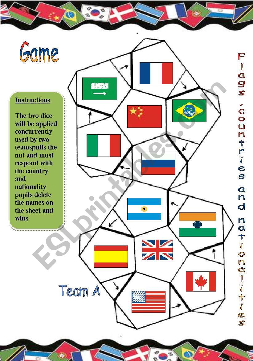 game about flags,countries and nationalities