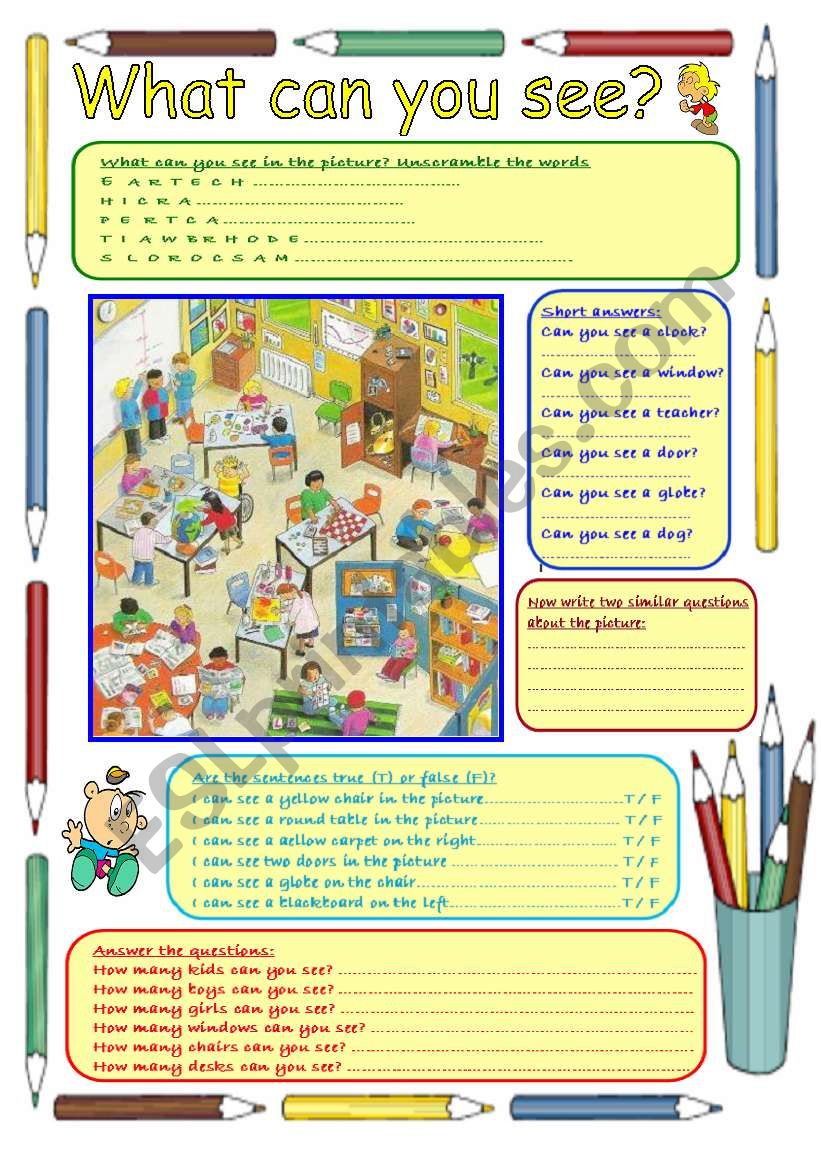 What Can You See Esl Worksheet By Mishcz