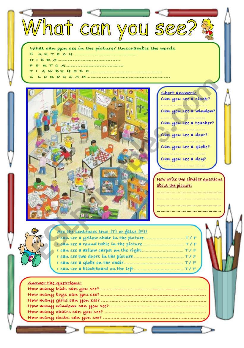 What CAN you see? worksheet