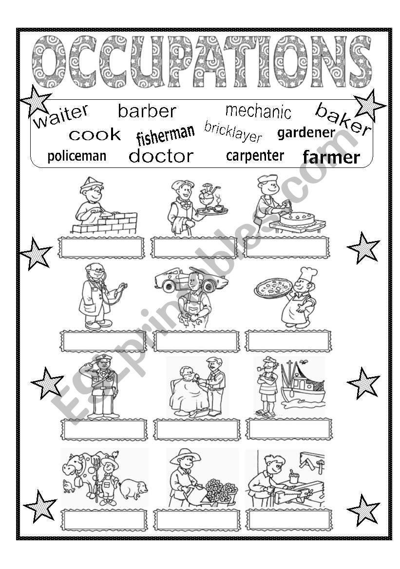 Occupations  (1/2) worksheet