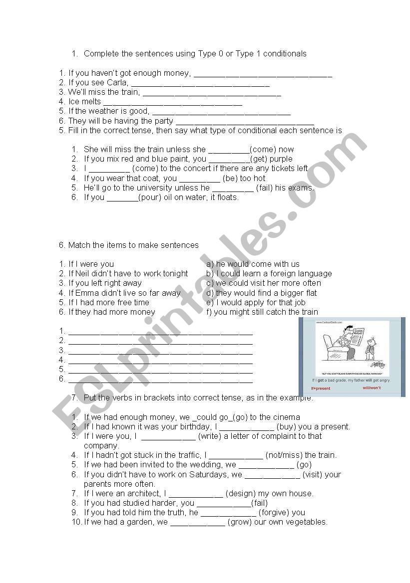 conditionals part2 worksheet