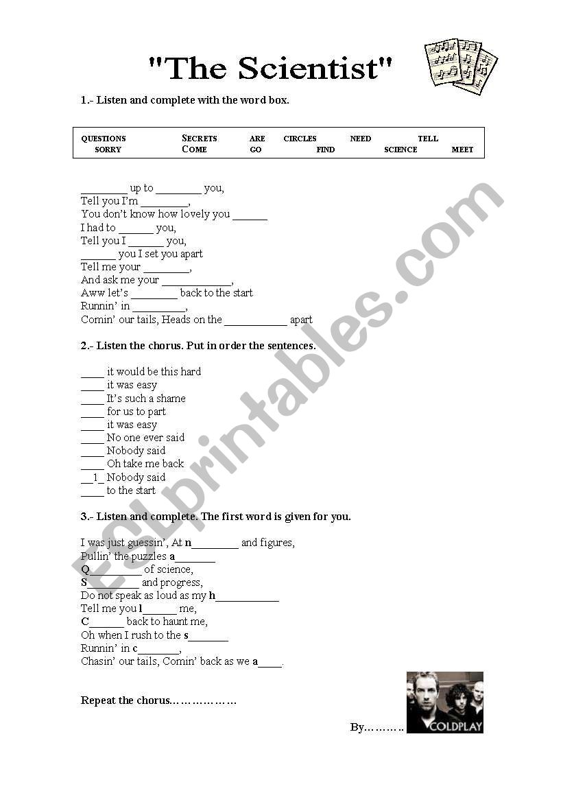 The Scientist worksheet