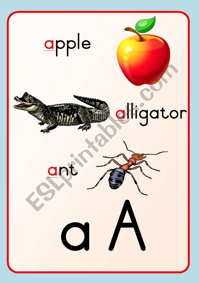 Alphabet Freeze A-D - Set 1 worksheet