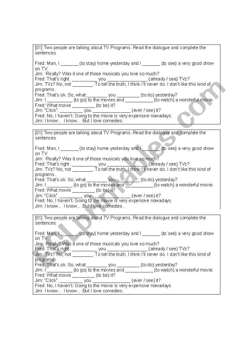 ALREADY AND YET ACTIVITIES worksheet