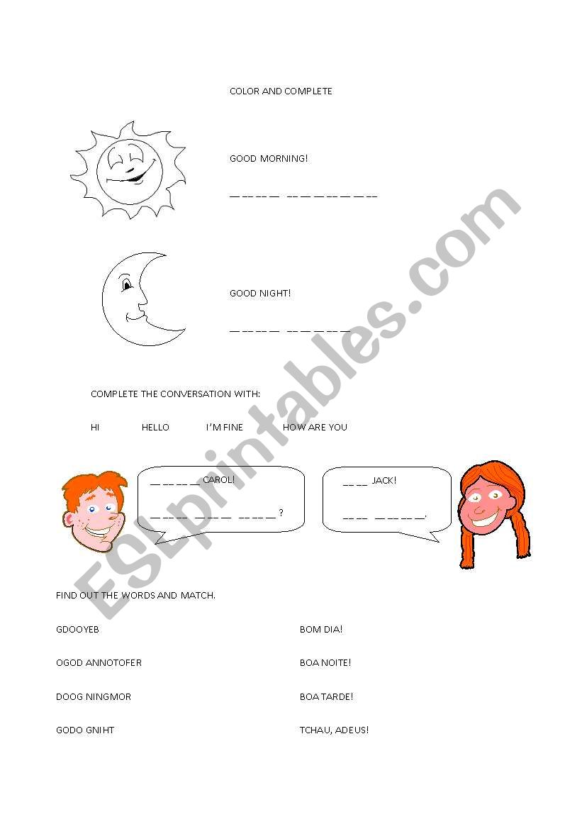 Exercise 2 ano worksheet