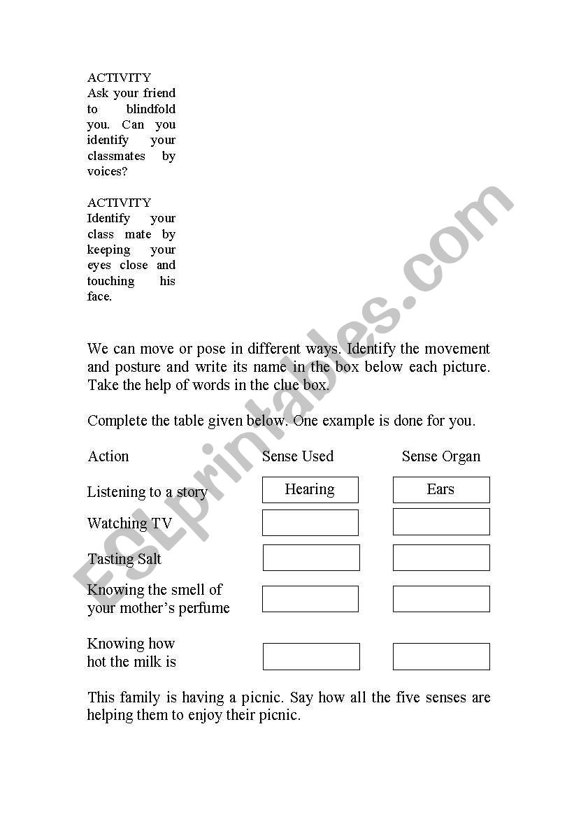 Worksheet on human body worksheet