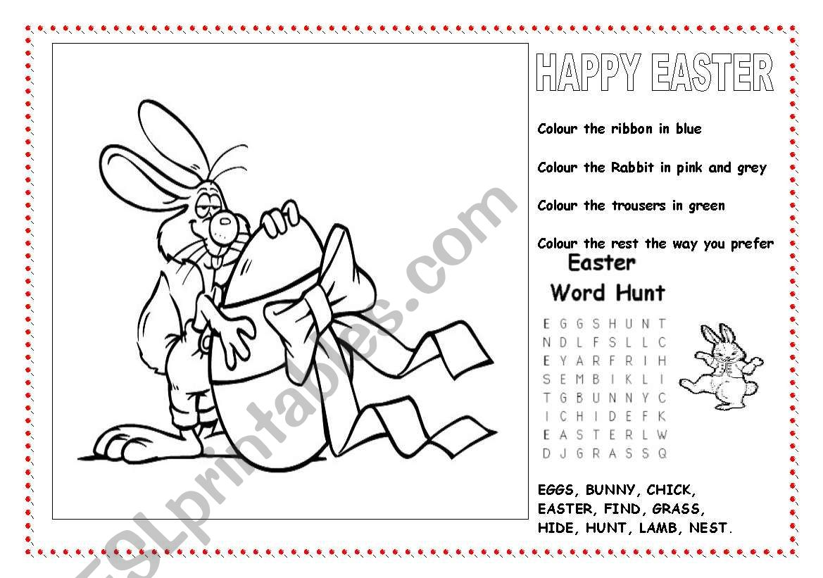 Easter activities worksheet