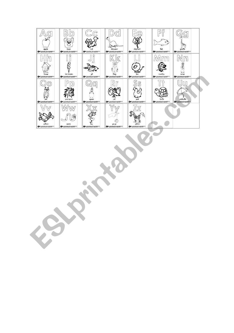 THE ALPHABET worksheet
