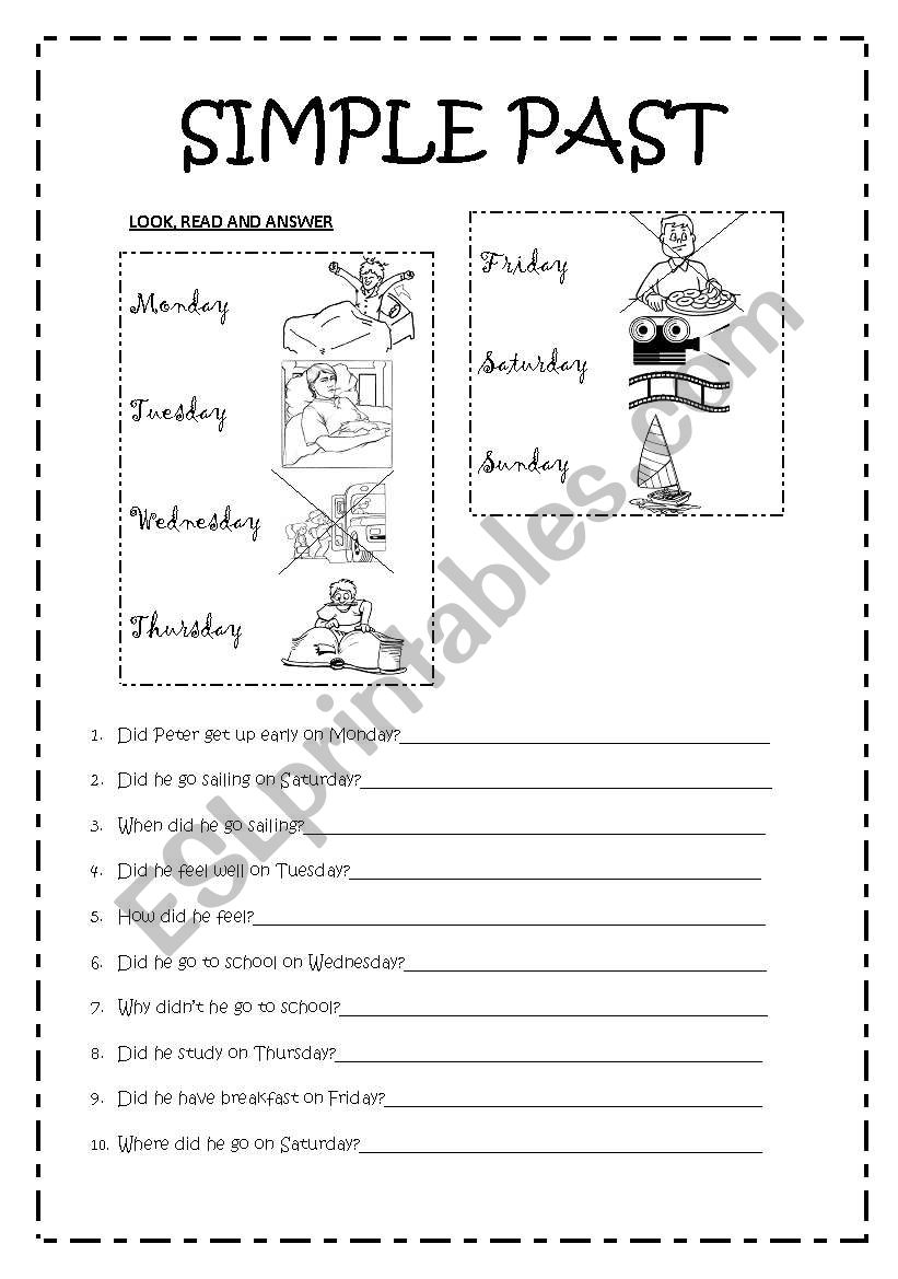 simple past worksheet