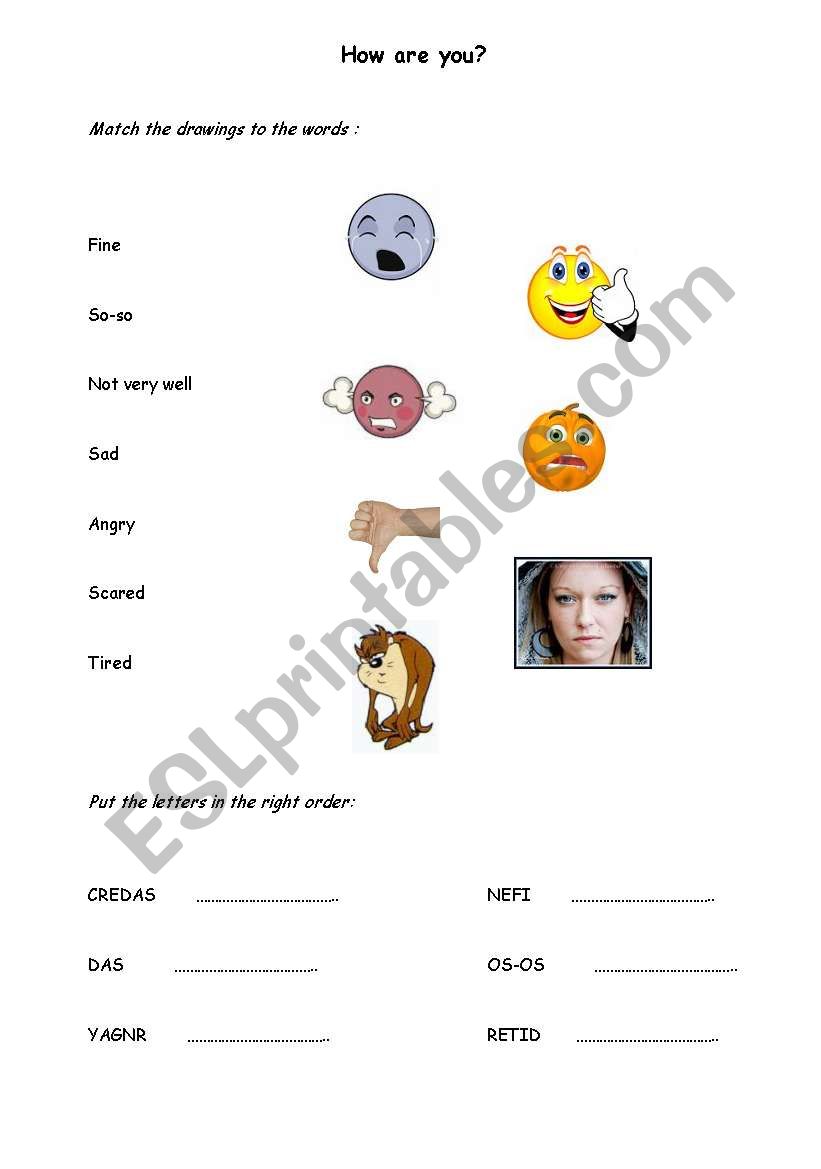feelings worksheet