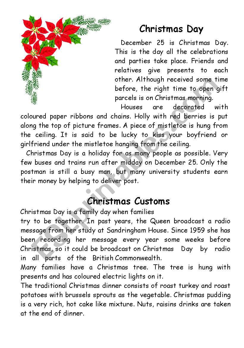 Christmas Day and Christmas traditions
