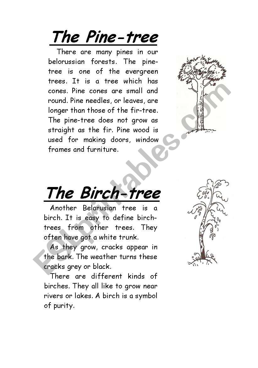Trees worksheet