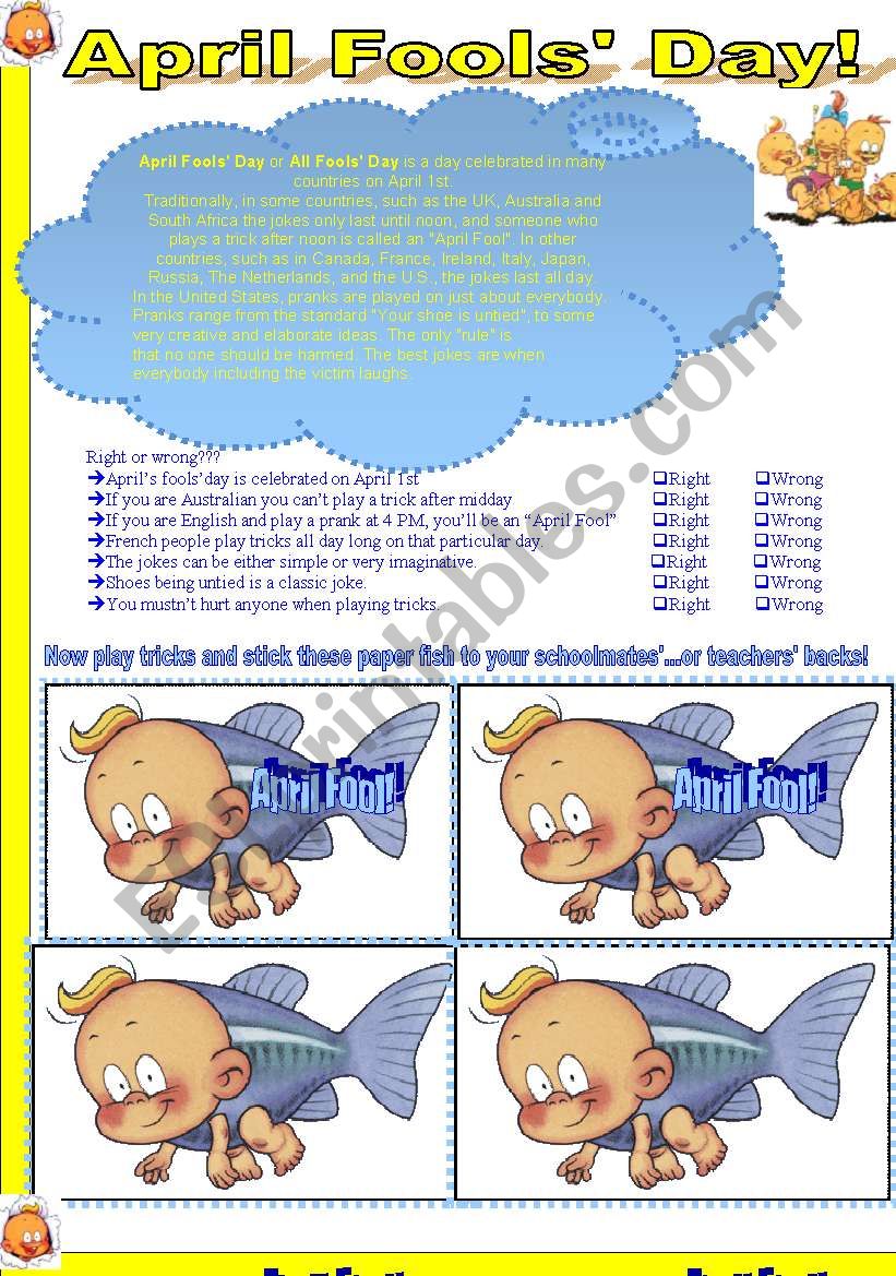 April FoolsÂ´ Day worksheet