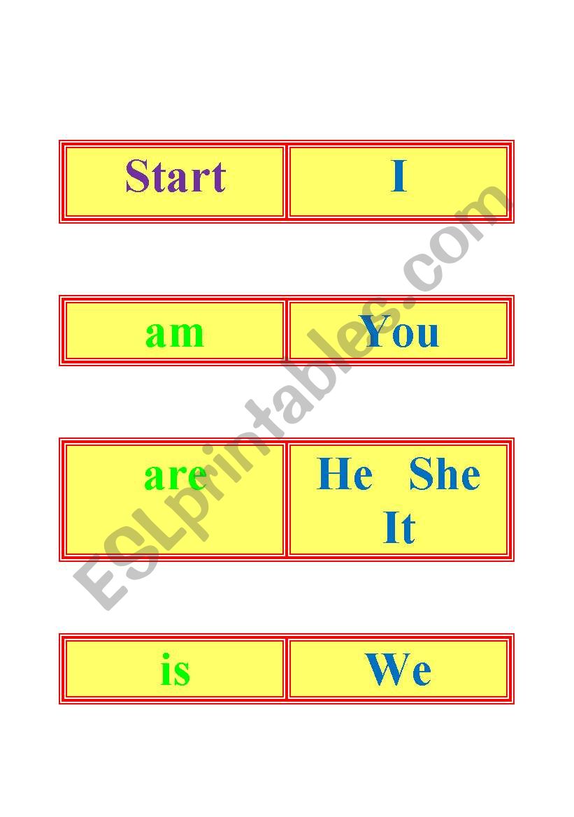 Domino- TO BE worksheet