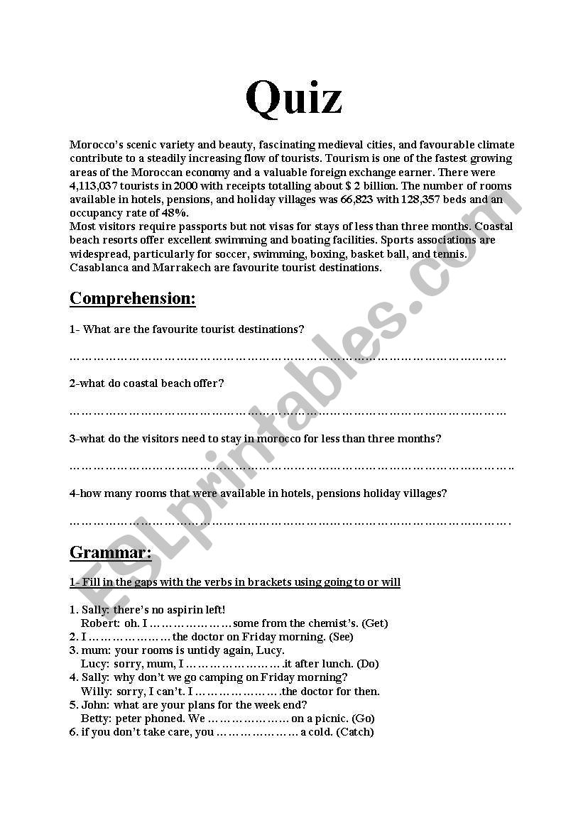 quiz worksheet