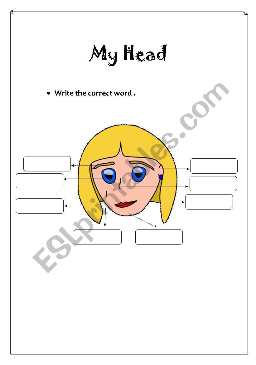 My head worksheet