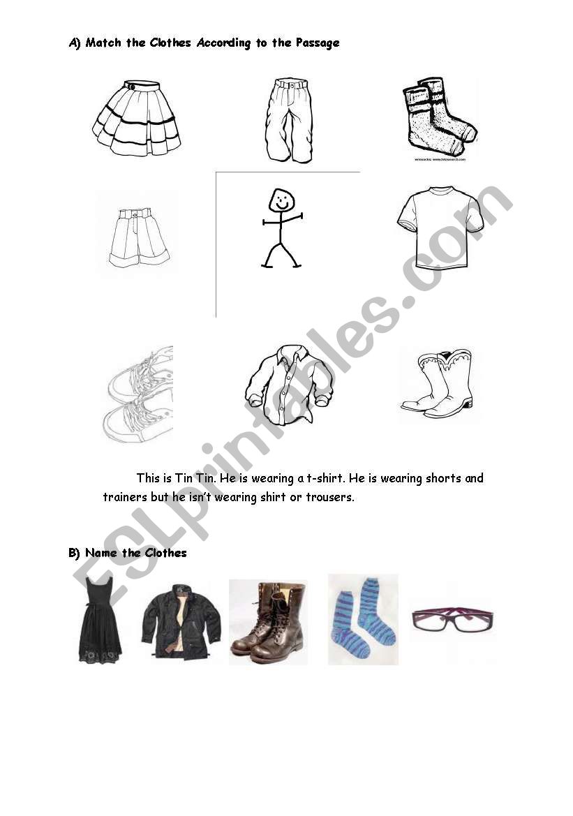 Clothes worksheet