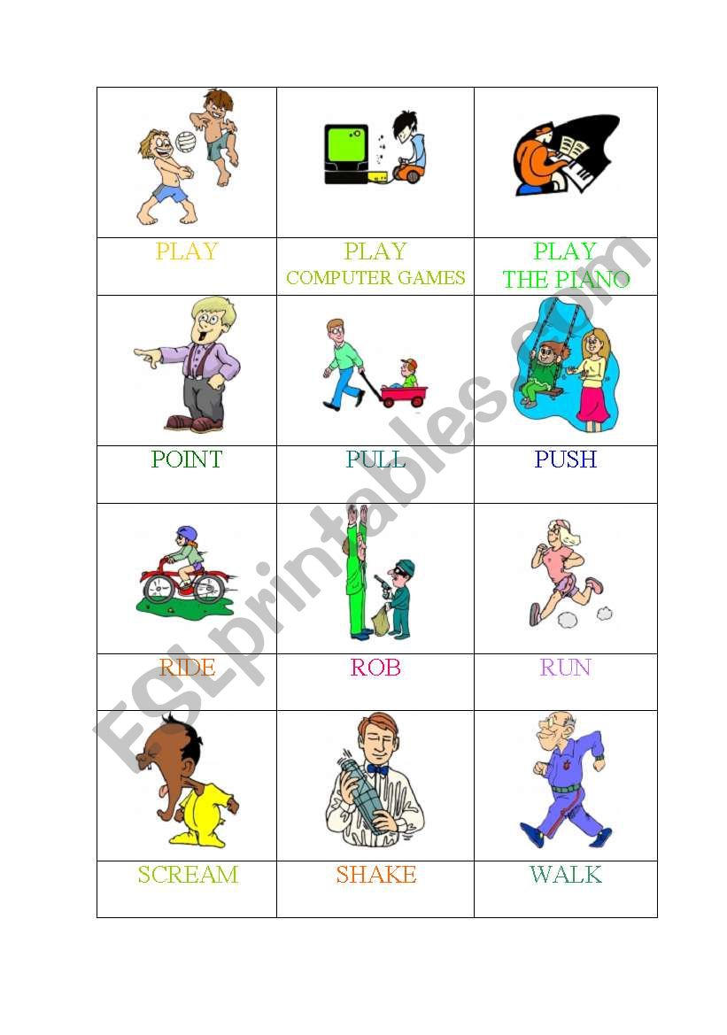 ACTIONS (4 OF 6) -MEMORY GAME/PELMANISM