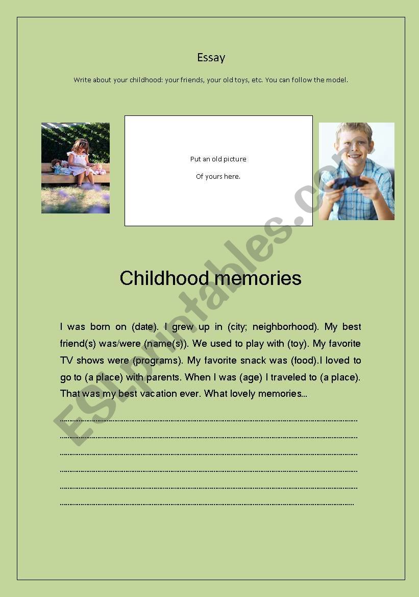 childhood memories essay ideas