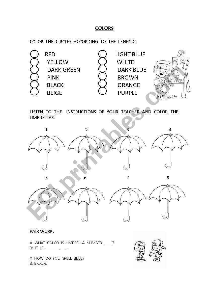 Learning Colors worksheet