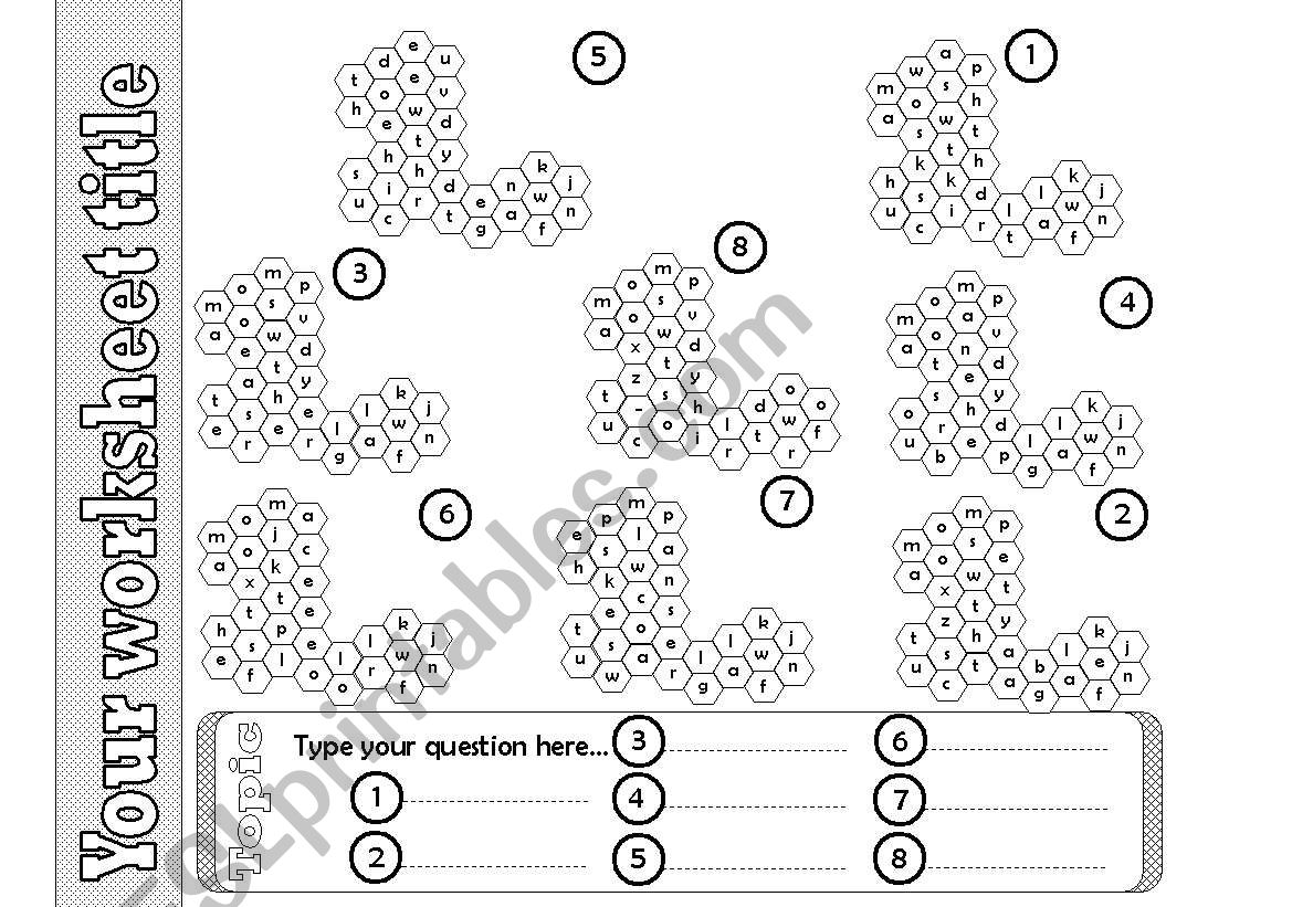 Wordsearch worksheet