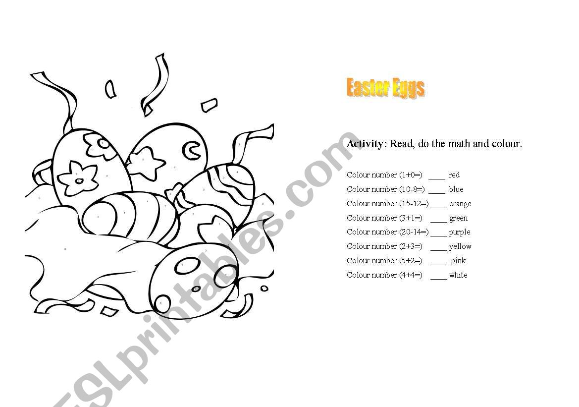 Easter Eggs - Colouring Activity