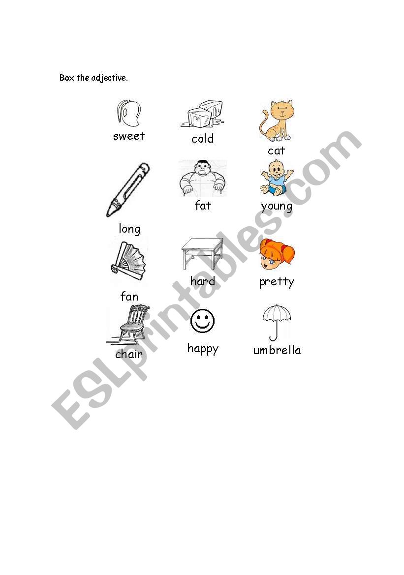 Adjectives worksheet