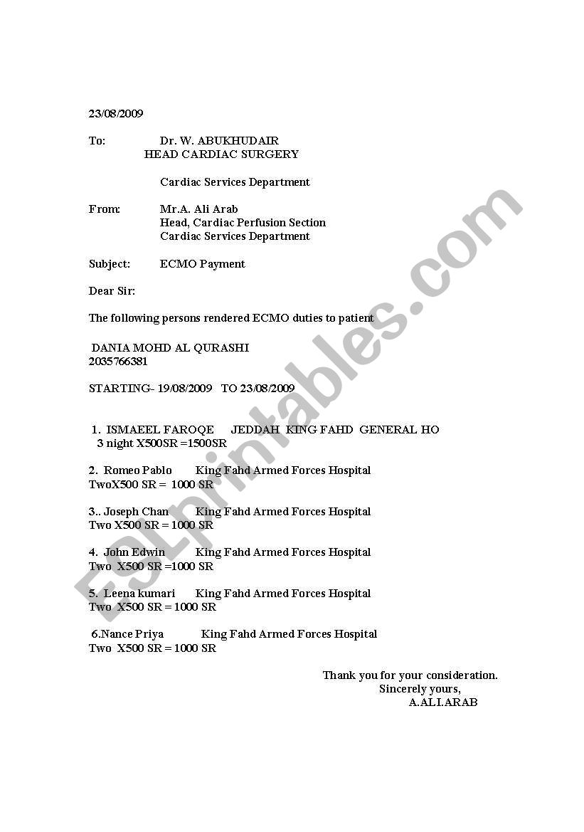 ECMO worksheet