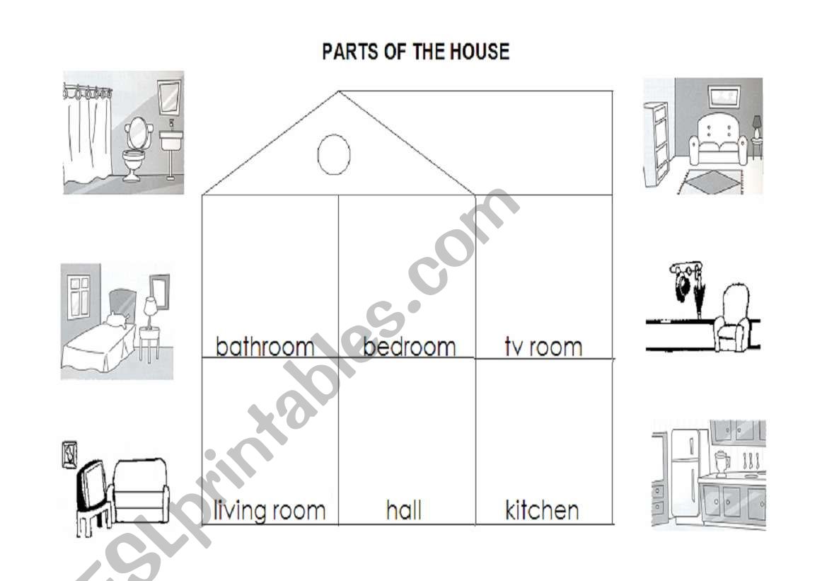 parts of the house worksheet