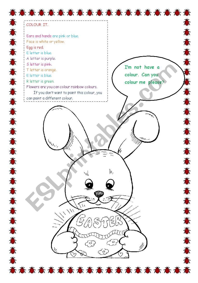 Easter Colours worksheet