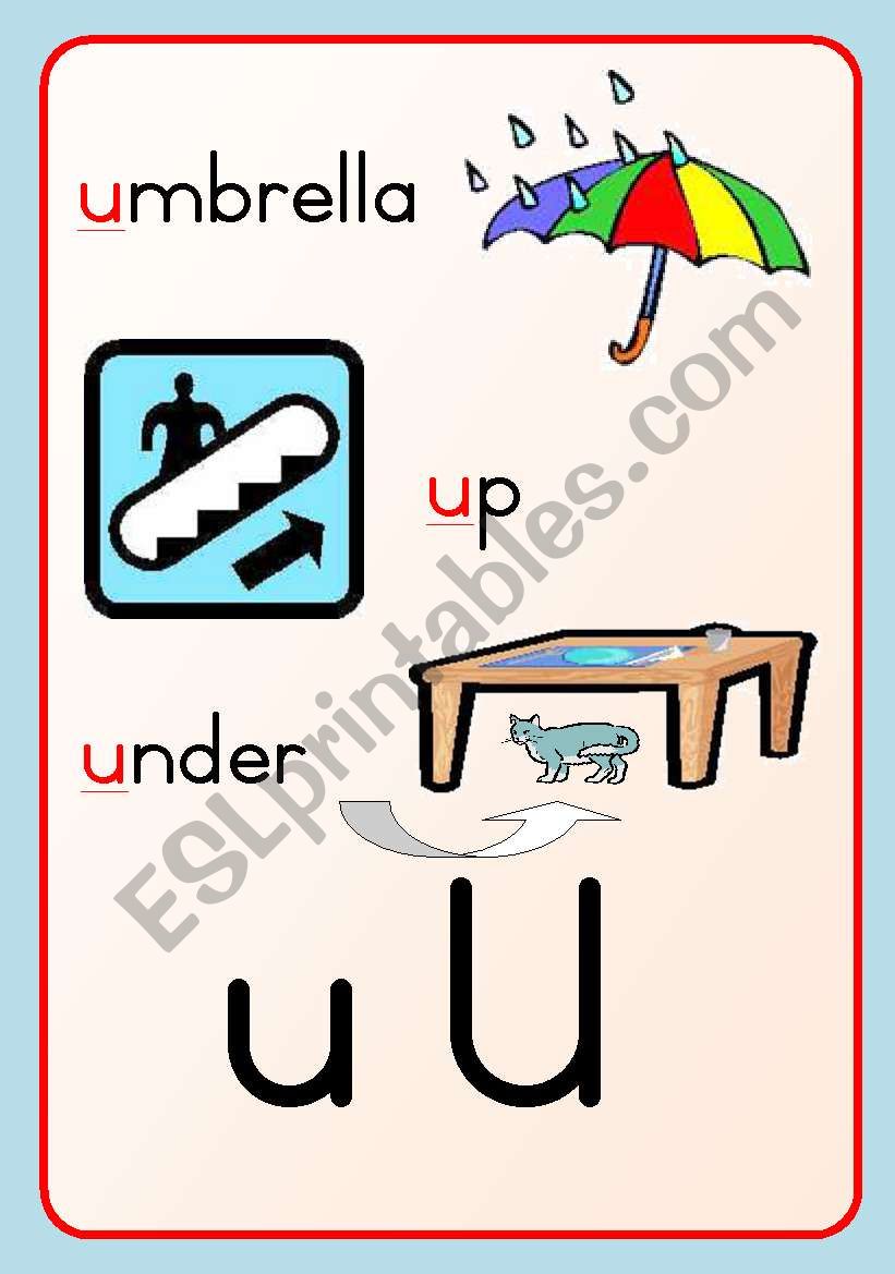 Alphabet / Wall Freeze U-X worksheet