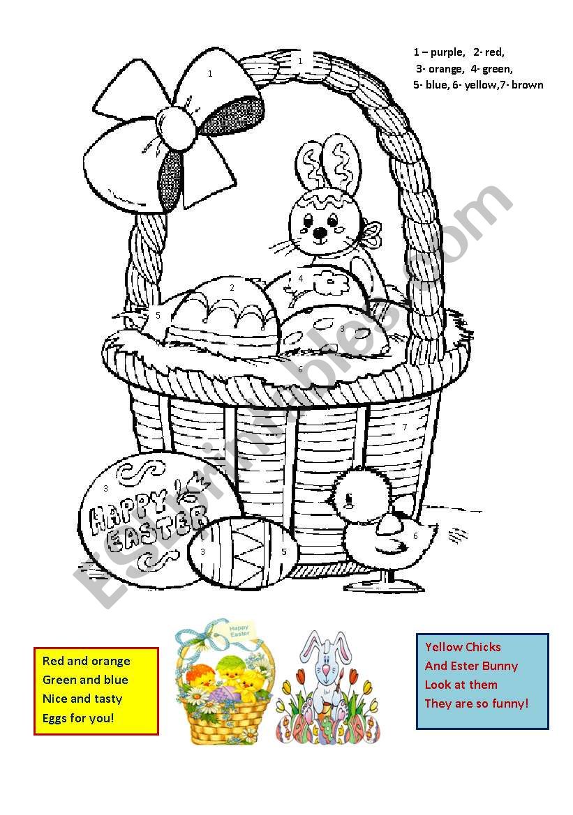 Easter basket worksheet