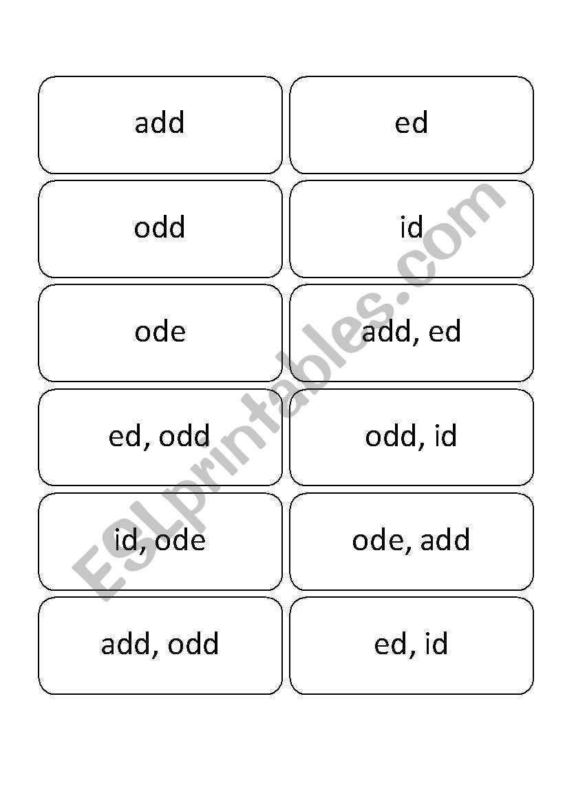T and D Pronunciation Cards (50 cards all)