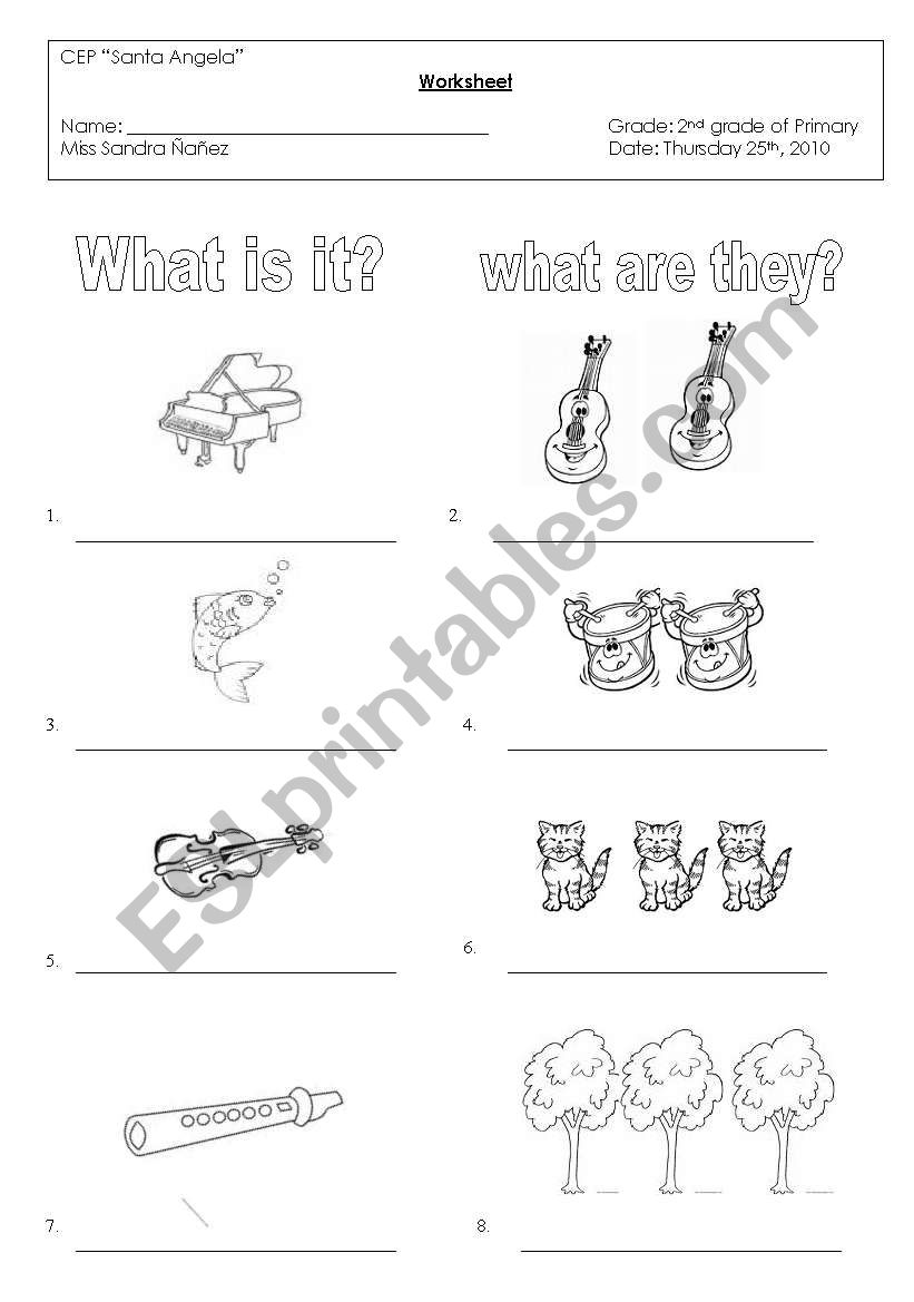 verb to be worksheet