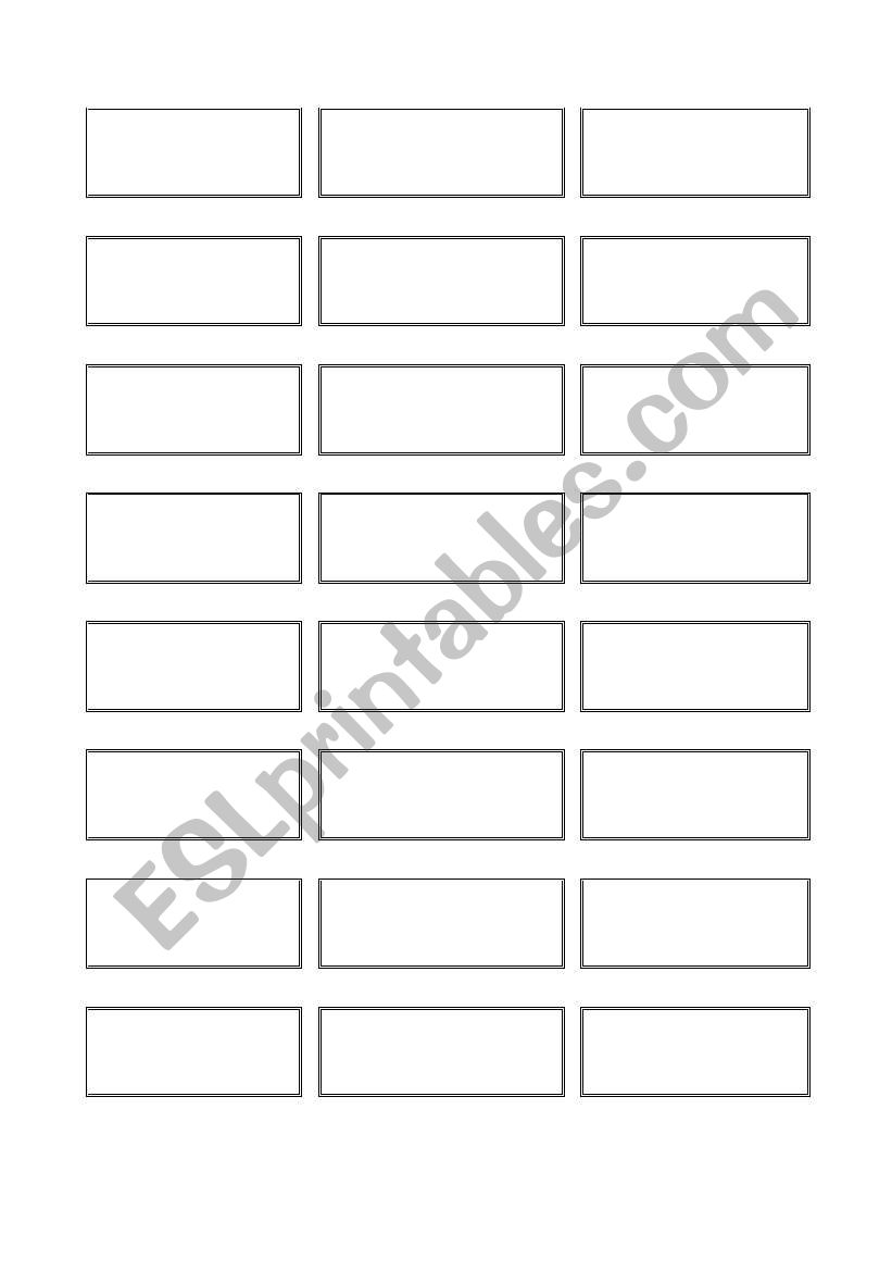 game cards - small worksheet