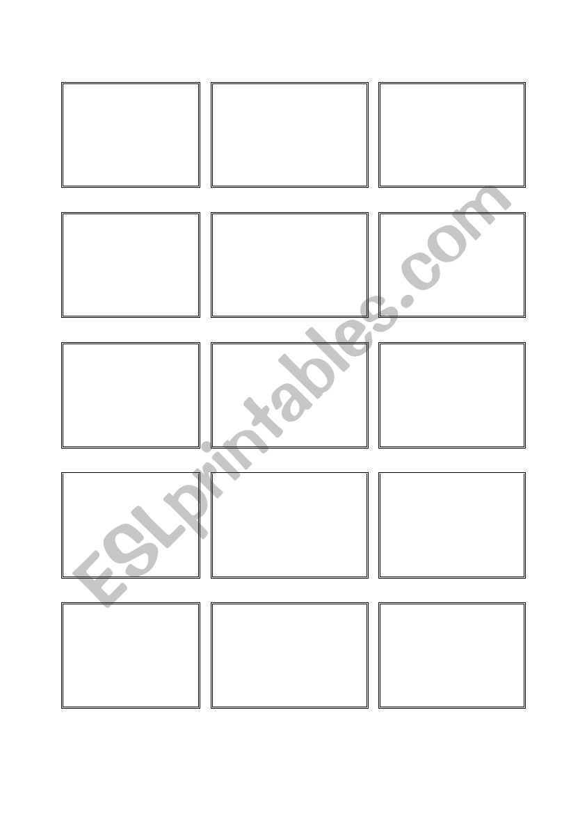 game cards - large worksheet