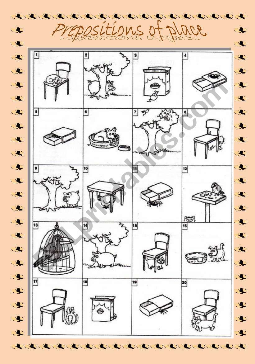 Prepositions worksheet