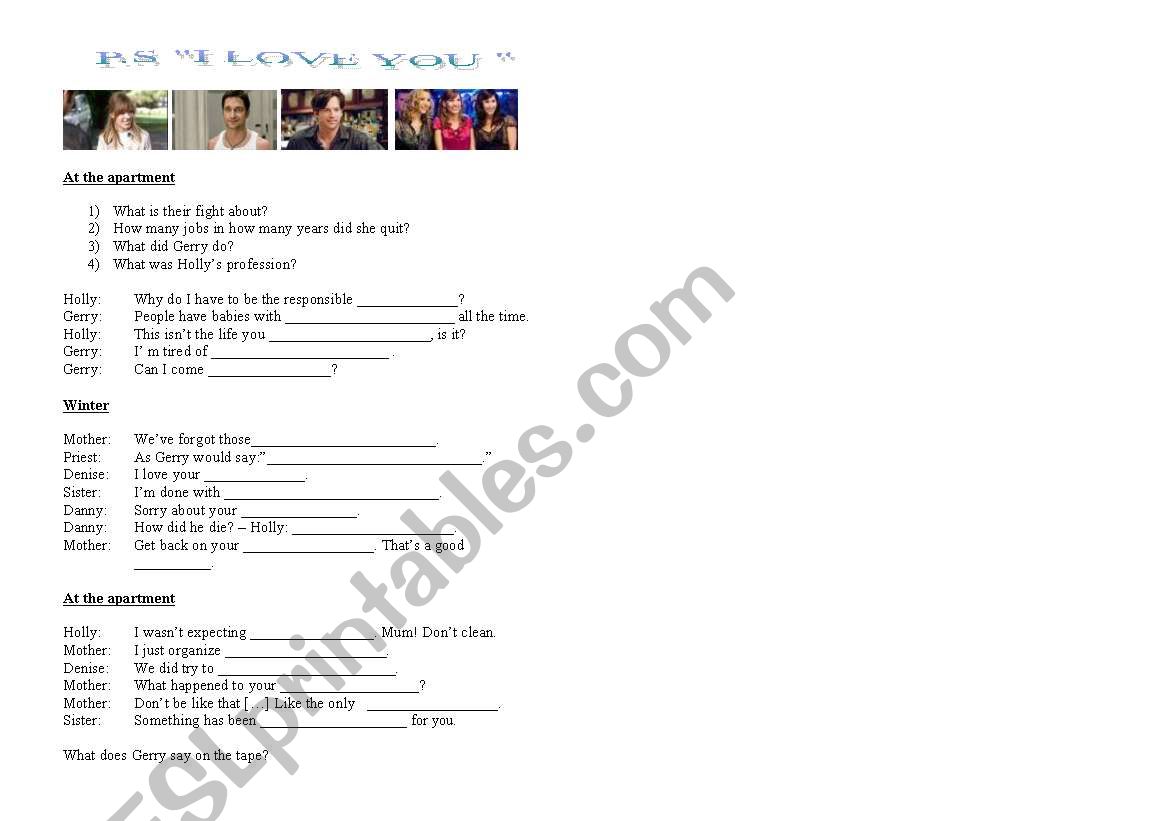 PS I love you, listening activity
