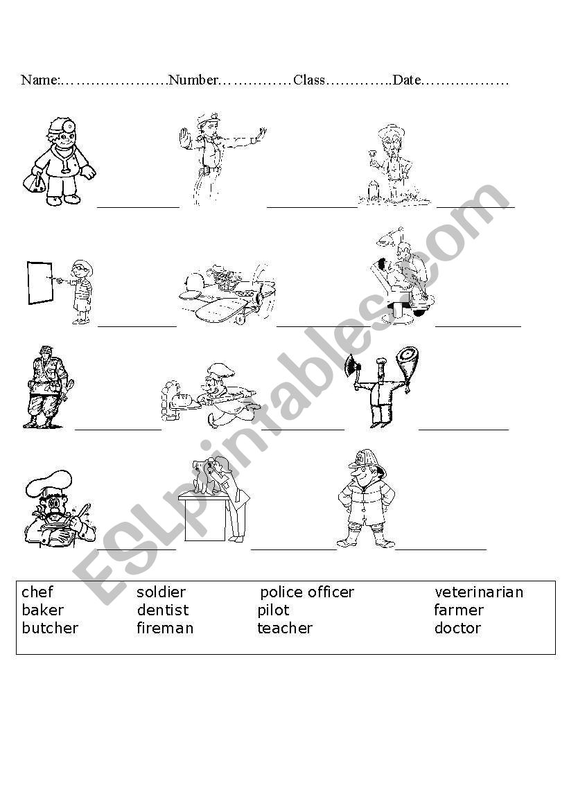 Occupation worksheet