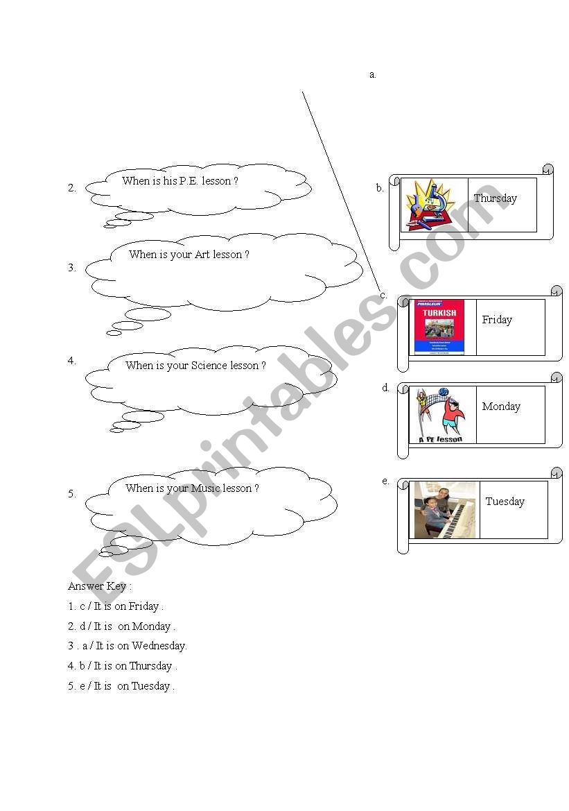 When... worksheet