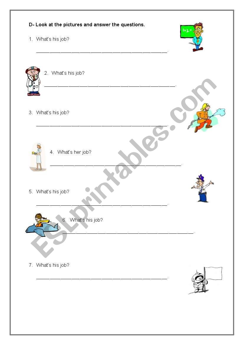 jobs worksheet
