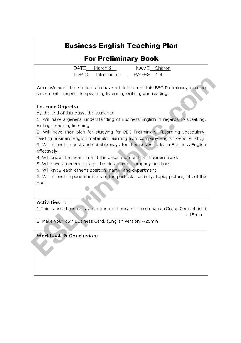 greetings worksheet