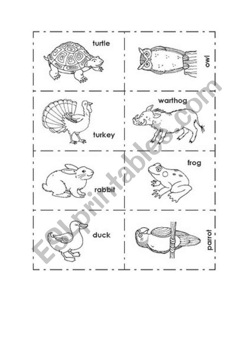 The Animals worksheet