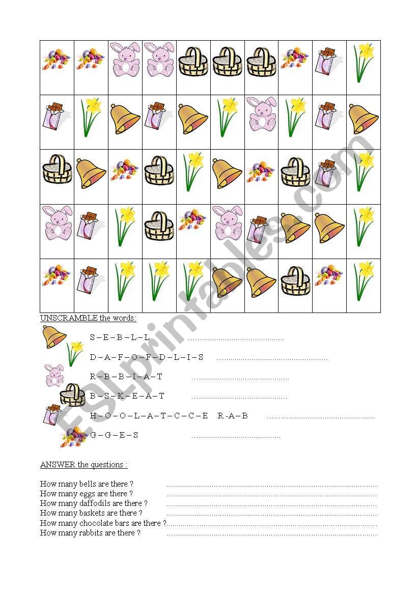 easter  worksheet